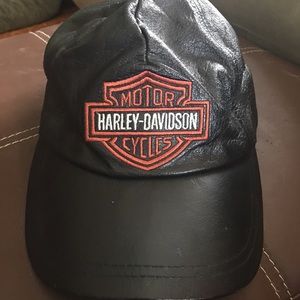 Leather Harley-Davidson baseball cap